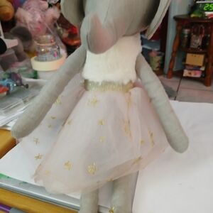 Gray Plush Toy with Pink Star Dress